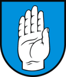 Łabiszyn - herb Łabiszyna - układanie kostrki brukowej